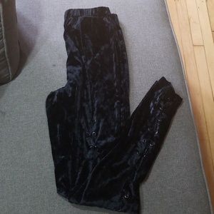 Velvet Lace Up Leggings (F21+)